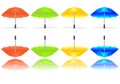 Set of colorful umbrellas, cdr vector