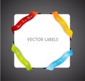 Set of colorful vector corner ribbons. Royalty Free Stock Photo