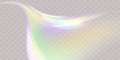 A set of colorful vector lens, crystal rainbow light and flare transparent effects.Overlay for backgrounds.Triangular Royalty Free Stock Photo