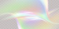 A set of colorful vector lens, crystal rainbow light and flare transparent effects.Overlay for backgrounds.Triangular Royalty Free Stock Photo