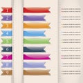 Set of colorful vector sample ribbons
