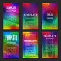 Set of colorful vector templates