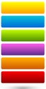 Set of 6 colorful, vivid button, banner backgrounds with blank s
