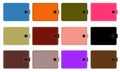 Set of colorful wallets. Vector illustration templates