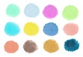 Set colorful watercolor brush circles