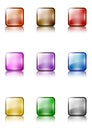 A set of colorful web button templates