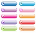 Set of colorful website buttons