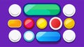 Set colorful and white round rectangle web buttons vector design Royalty Free Stock Photo