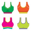 Set Of Colorful Women Sport Bra