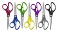 Set Colorfull scissors. Royalty Free Stock Photo