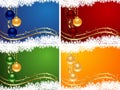 Set colors christmas backgrounds