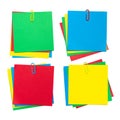 Set of 4 colors sticky note pad. Royalty Free Stock Photo