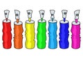 Set of colour sprays