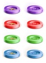 Set of coloured button Royalty Free Stock Photo