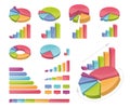 Set Of Coloured Charts Royalty Free Stock Photo