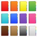 Set of coloured diarys Royalty Free Stock Photo