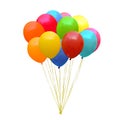 Set of colourful birthday or party balloons
