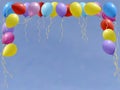 Set of colourful birthday or party balloons Royalty Free Stock Photo