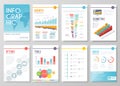 Set of colourful infographic vector business