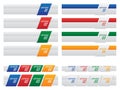 Set of Colourful Option Labels and Tabs Template