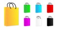 Set of colourful shopping bags, vector illustration Royalty Free Stock Photo