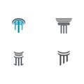 Set Column Logo Template vector Royalty Free Stock Photo