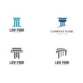 Set Column Logo Template vector Royalty Free Stock Photo