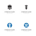 Set Column Logo Template vector Royalty Free Stock Photo