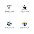 Set Column Logo Template vector Royalty Free Stock Photo