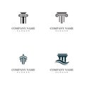 Set Column Logo Template vector Royalty Free Stock Photo