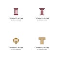 Set Column Logo Template vector Royalty Free Stock Photo