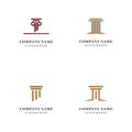 Set Column Logo Template vector Royalty Free Stock Photo