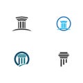 Set Column Logo Template vector symbol Royalty Free Stock Photo