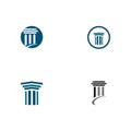 Set Column Logo Template vector symbol Royalty Free Stock Photo