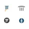 Set Column Logo Template vector symbol Royalty Free Stock Photo