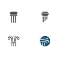 Set Column Logo Template vector symbol Royalty Free Stock Photo