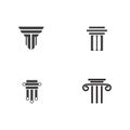 Set Column Logo Template vector symbol Royalty Free Stock Photo
