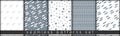 Set of combinable seamless patterns. botanical floral hand drawn lineart elements dots spots, ultimate gray and white. design for
