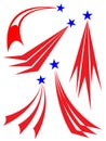 American flag symbols stars and stripes icons set. Royalty Free Stock Photo