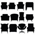 A set of comfortable chairs for home and office. Royalty Free Stock Photo