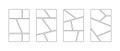 Set of comic book panel frames. Pop art template grid page collection. Blank image collage moodboard layout pack Royalty Free Stock Photo
