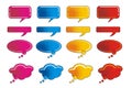 Set comic bubble speech Royalty Free Stock Photo