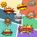 Set of comic sound effects Royalty Free Stock Photo