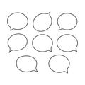set of comic speech bubbles.Blank Speech Bubbles Vector Set â Isolated Empty Dialogue Text Illustrations