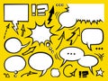 Set of comic speech bubbles. Cartoon vector illustration Royalty Free Stock Photo