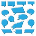 Set of Speech Bubbles. Vector illustration. Royalty Free Stock Photo