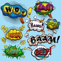 Set of comic speech bubbles. Vector