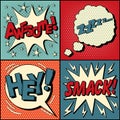 Set of Comics Bubbles in Pop Art Style