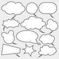 set of comics style speech bubbles Royalty Free Stock Photo