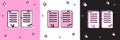 Set The commandments icon isolated on pink and white, black background. Gods law concept. Vector Illustration